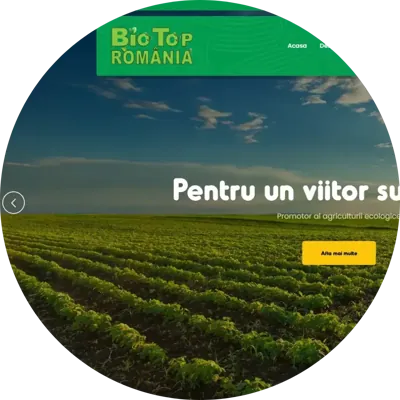 Website BioTop România – webdesign RevCore Analitic